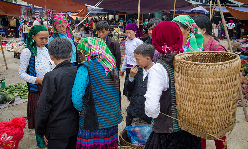 Local market place In Ha Giang